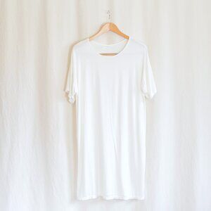 hackwith design house sheer tee shirt dress white xs/s